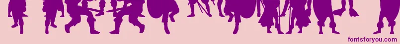 TimeWarriors Font – Purple Fonts on Pink Background
