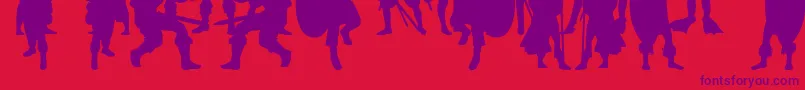 TimeWarriors Font – Purple Fonts on Red Background