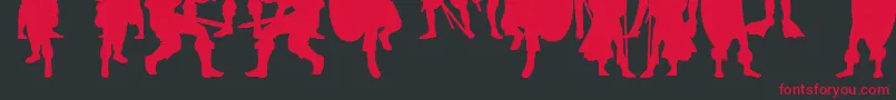 TimeWarriors-Schriftart – Rote Schriften auf schwarzem Hintergrund