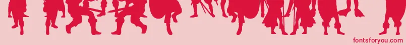 TimeWarriors Font – Red Fonts on Pink Background