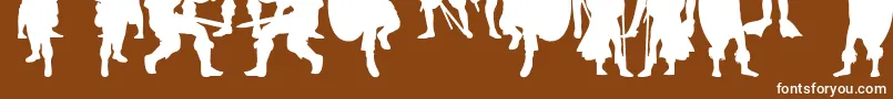 TimeWarriors Font – White Fonts on Brown Background