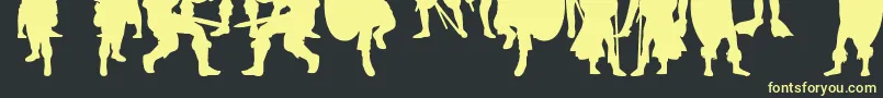 TimeWarriors Font – Yellow Fonts on Black Background