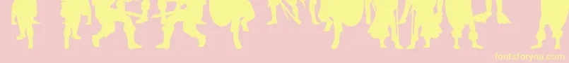 TimeWarriors Font – Yellow Fonts on Pink Background