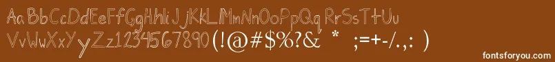Шрифт JiongcoFont – белые шрифты на коричневом фоне