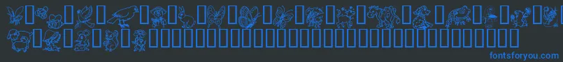 Critdsb Font – Blue Fonts on Black Background