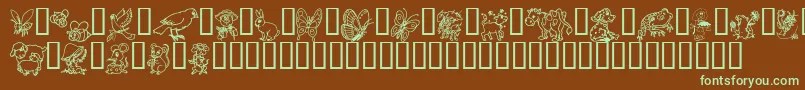 Critdsb Font – Green Fonts on Brown Background