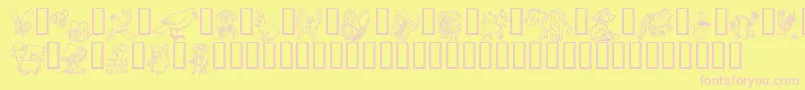 Шрифт Critdsb – розовые шрифты на жёлтом фоне