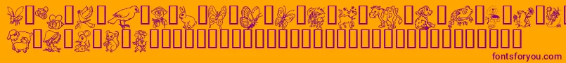 Critdsb-fontti – violetit fontit oranssilla taustalla