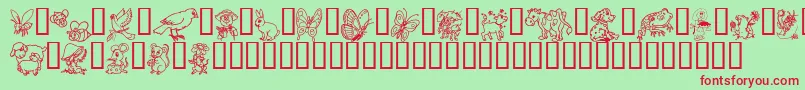 Critdsb Font – Red Fonts on Green Background