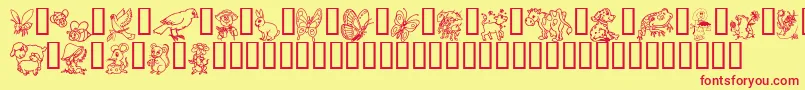 Critdsb Font – Red Fonts on Yellow Background