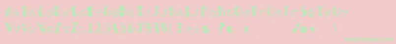 SquareOneJenna Font – Green Fonts on Pink Background