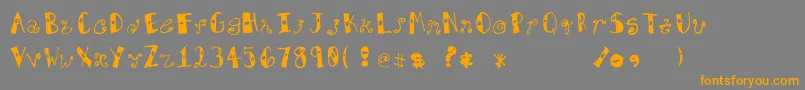 SquareOneJenna Font – Orange Fonts on Gray Background