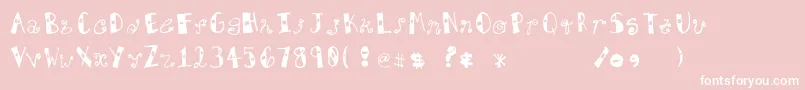 SquareOneJenna Font – White Fonts on Pink Background