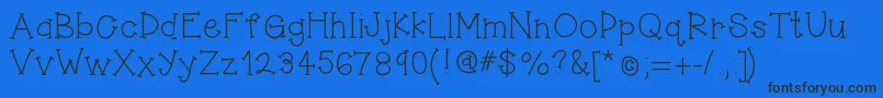 Hellojumpingjacks Font – Black Fonts on Blue Background