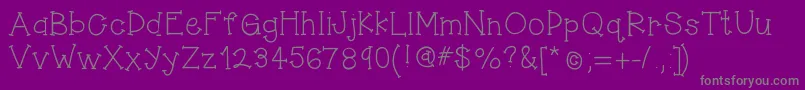 Hellojumpingjacks Font – Gray Fonts on Purple Background