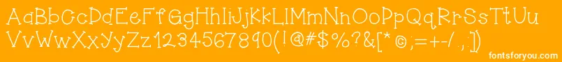 Hellojumpingjacks Font – White Fonts on Orange Background