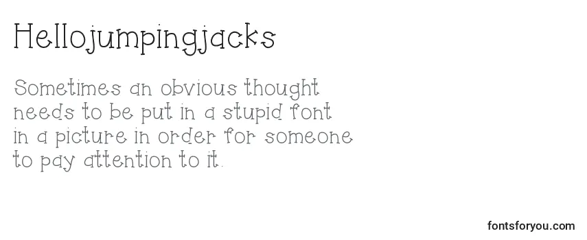 Review of the Hellojumpingjacks Font
