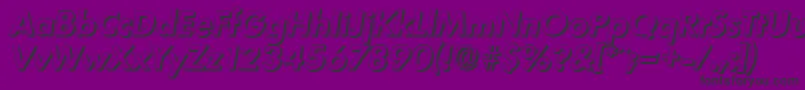 LimerickshadowBolditalic-Schriftart – Schwarze Schriften auf violettem Hintergrund