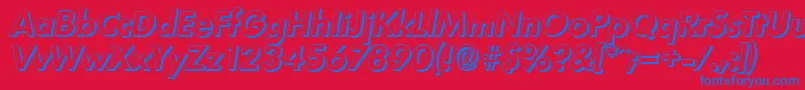 LimerickshadowBolditalic Font – Blue Fonts on Red Background