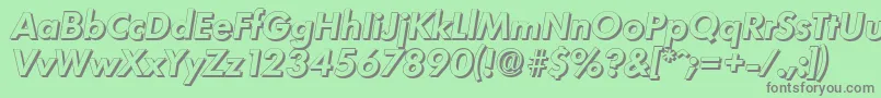 LimerickshadowBolditalic Font – Gray Fonts on Green Background