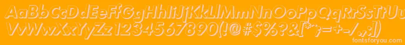 LimerickshadowBolditalic Font – Pink Fonts on Orange Background