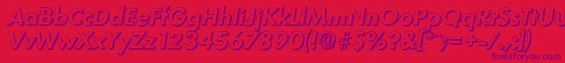 LimerickshadowBolditalic Font – Purple Fonts on Red Background