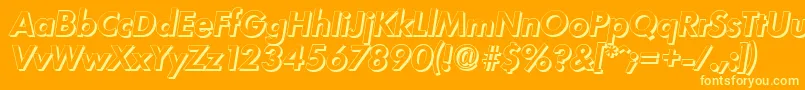 LimerickshadowBolditalic Font – Yellow Fonts on Orange Background