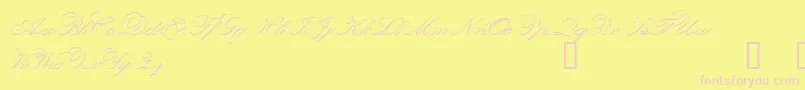 OrphielDemo-Schriftart – Rosa Schriften auf gelbem Hintergrund