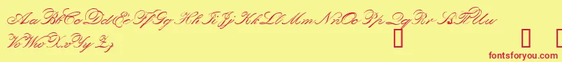 OrphielDemo Font – Red Fonts on Yellow Background