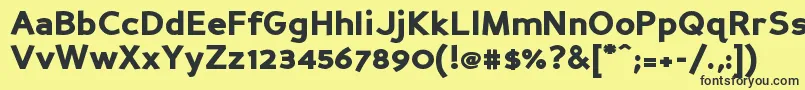 Persanbk Font – Black Fonts on Yellow Background