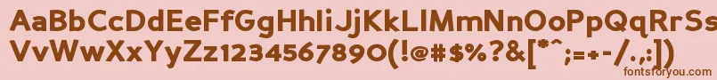 Шрифт Persanbk – коричневые шрифты на розовом фоне