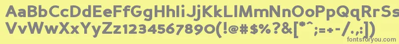 Czcionka Persanbk – szare czcionki na żółtym tle