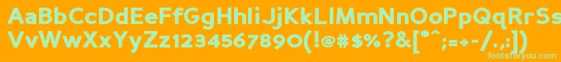 Шрифт Persanbk – зелёные шрифты на оранжевом фоне