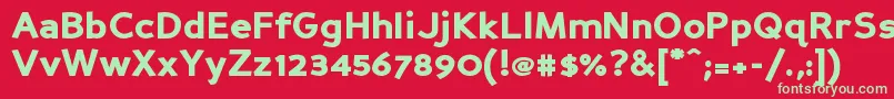 フォントPersanbk – 赤い背景に緑の文字