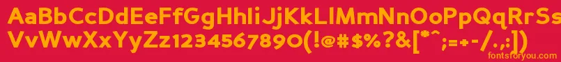 Persanbk Font – Orange Fonts on Red Background