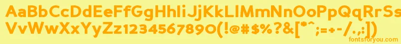 Persanbk Font – Orange Fonts on Yellow Background