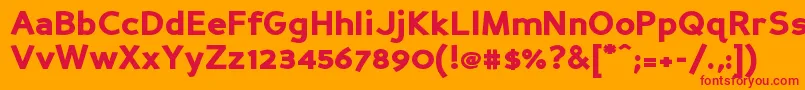 Шрифт Persanbk – красные шрифты на оранжевом фоне