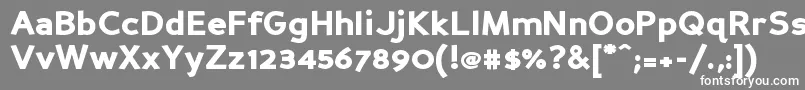 Persanbk-Schriftart – Weiße Schriften auf grauem Hintergrund