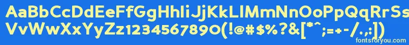 Persanbk Font – Yellow Fonts on Blue Background