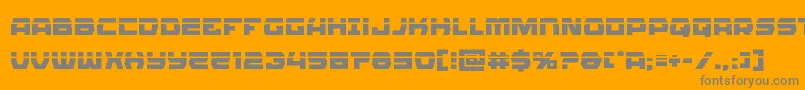 Olympiccarrierlaser Font – Gray Fonts on Orange Background