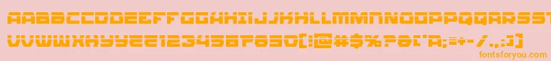Weitere Informationen zur Olympiccarrierlaser-Schriftart Olympiccarrierlaser-Schriftart – Orangefarbene Schriften auf rosa Hintergrund