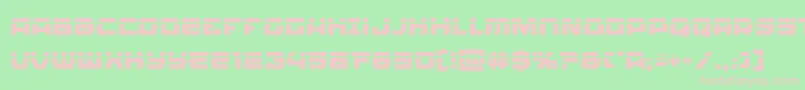 フォントOlympiccarrierlaser – 緑の背景にピンクのフォント