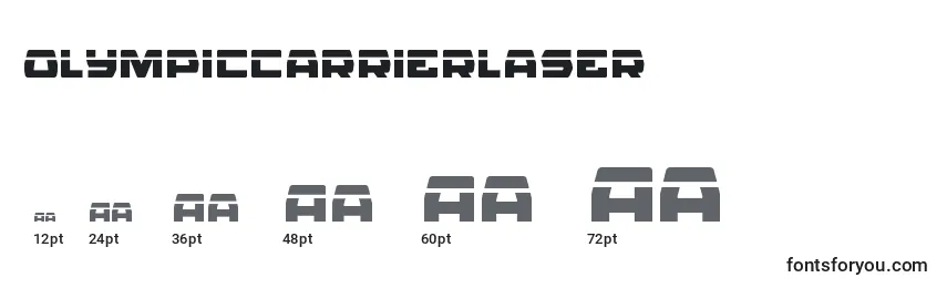 Olympiccarrierlaser Font Sizes