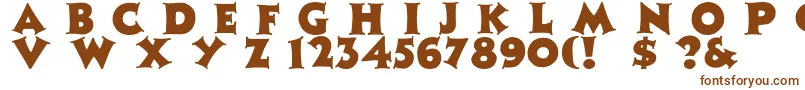フォントZaleskicaps – 茶色のフォント