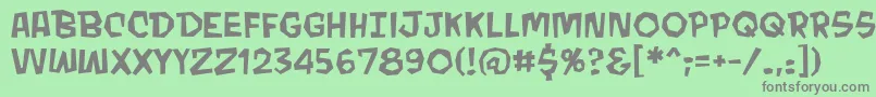 MondobeyondoBb Font – Gray Fonts on Green Background