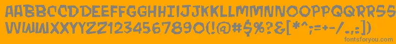 MondobeyondoBb Font – Gray Fonts on Orange Background