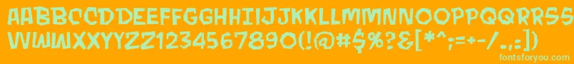 MondobeyondoBb Font – Green Fonts on Orange Background