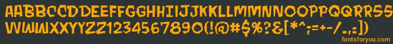 MondobeyondoBb Font – Orange Fonts on Black Background
