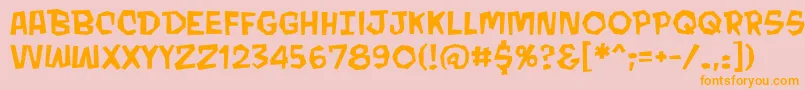 MondobeyondoBb Font – Orange Fonts on Pink Background