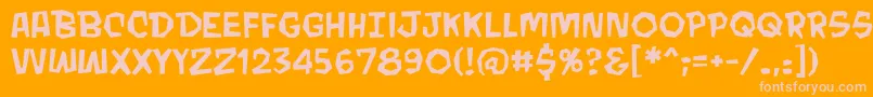 MondobeyondoBb Font – Pink Fonts on Orange Background
